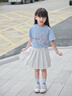 班尼路童裝女童裙子夏季兒童半身裙2025年新款洋氣學院風短裙JK百褶裙 紫 BNL圓圈貓咪紫QS 140 曬單實拍圖
