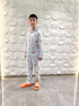 俞兆林（YUZHAOLIN）兒童睡衣夏季薄款男童家居服開(kāi)衫套裝純棉衣服童裝 可愛(ài)滿印 曬單實(shí)拍圖