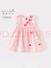 戴維貝拉（DAVE＆BELLA）女童連衣裙純棉寶寶裙子小童公主裙夏裝薄款童裙新款小童衣服 粉色【現貨】 120 cm（建議身高110-120cm） 曬單實(shí)拍圖
