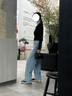 妙麗（Millies）品牌輕奢內(nèi)增高瑪麗珍鞋女真皮草編休閑女鞋2025新款松糕厚底單鞋 黑色 35 (225mm)  標(biāo)準(zhǔn)碼 曬單實(shí)拍圖