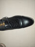 金利來(lái)（Goldlion）【春夏煥新】男鞋正裝皮鞋紳士宴會(huì )舒適牛津鞋58021029501A黑色38 曬單實(shí)拍圖