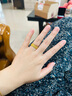 老廟黃金戒指足金古法花絲寬面女戒復(fù)古送女友老婆生日情人節(jié)禮物 古法戒指 約5.7g/12圈號(hào) 曬單實(shí)拍圖