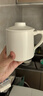 八千行羊脂玉瓷泡茶杯陶瓷杯帶蓋接待會(huì)議室茶杯辦公室馬克杯白瓷水杯子 曬單實(shí)拍圖