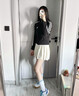 阿迪達(dá)斯 （adidas）三葉草外套女裝秋季新款三條紋健身訓(xùn)練運(yùn)動服立領(lǐng)防風(fēng)休閑夾克 IY7278 M 曬單實(shí)拍圖
