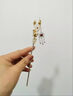 締晶流蘇發(fā)簪子高級感古風發(fā)飾簪花禮盒七夕禮物送女朋友老婆步搖發(fā)釵 紅豆發(fā)簪兩件套-TJ272 曬單實拍圖