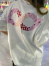 辰衣純國潮牌美式高街hiphop字母刺繡短袖t恤女2025新款夏季學(xué)院風(fēng)上衣 白色（純棉優(yōu)質(zhì)版） M 曬單實拍圖