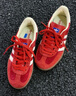 阿迪達(dá)斯（adidas）三葉草男女鞋GAZELLE INDOOR低幫休閑鞋IF1808紅白38.5 曬單實(shí)拍圖