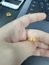 周六福（ZLF） 黃金戒指女款足金閃砂浪漫絲帶系列愛心蝴蝶結指環(huán) 計價T 10號-1.6g 曬單實拍圖