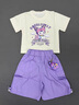 G.DUCKKIDS庫洛米衣服兒童裝女童套裝夏季新款洋氣幼童女寶寶休閑運動(dòng)兩件套 紫色 薄款 短袖t恤+防蚊褲 100 碼 適合身高90-100cm年齡1-2歲半 曬單實(shí)拍圖