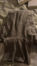 無印良品（MUJI）女式起毛羅紋編織高領(lǐng)長袖T恤上衣打底衫女款內(nèi)搭冬季 黑色條紋 S (155/80A) 曬單實(shí)拍圖