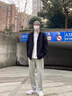 長腿基地 CTLASE【加長男褲】190高個子休閑褲加長秋冬加絨垂感直筒運動衛(wèi)褲男褲 灰色 XL  【建議185以上130-155斤】 曬單實拍圖