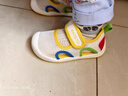 卡特兔寶寶學(xué)步鞋秋季童鞋幼兒園防滑透氣室內(nèi)鞋女童帆布機(jī)能鞋男童布鞋 彩虹 24 內(nèi)長14.5cm 腳長13.6-14.2 曬單實(shí)拍圖