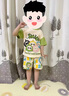 男童連體純棉睡衣拉布布夏季薄款短袖防踢睡袋青少年中大童家居服 100%純棉連體NL-M124拉布布 100 【8碼】身高90-103cm 曬單實(shí)拍圖