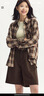 森馬（Semir）長(cháng)袖襯衫女中長(cháng)款慵懶寬松落肩秋季chic復古格紋襯衣101524105004 曬單實(shí)拍圖
