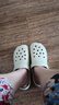 名創(chuàng)優(yōu)品（MINISO）洞洞鞋女男夏季外穿沙灘涼鞋防滑厚底踩屎感包頭涼拖鞋骨白38-39 曬單實(shí)拍圖