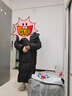 鴨鴨王一博同款冰殼系列2.0羽絨服男女長款過膝冬季新款極寒反季外套 青光黑 3XL 曬單實(shí)拍圖