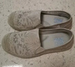 斯凱奇（Skechers）女鞋夏季氣質(zhì)蕾絲單鞋新中式一腳蹬漁夫鞋113025 自然色/NAT 37.5 曬單實拍圖