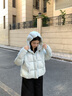 坦博爾【熱銷60萬件】泡芙短款可脫卸帽羽絨服女冬季面包服保暖外套520D 泡芙藍(lán) M (165) 曬單實拍圖