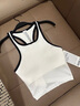 lululemon丨Ebb to Street女士短款工字運動背心*Contrast LW1EWFS 白/黑 XS /4 曬單實拍圖