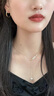 續鈺XUYU彩金色珍珠項鏈年輕款女士鎖骨鏈頸時(shí)尚七夕情人節送老婆生日禮物 珍珠項鏈-玫瑰金色 曬單實(shí)拍圖