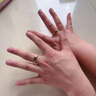 奈維斯汀金鑲玉戒指和田碧玉指環(huán)男女款食指尾戒女520禮物 和田玉金戒指大號(hào)男款（活口） 曬單實(shí)拍圖