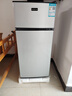 愛妻小冰箱迷你小型家用冷藏冷凍兩用宿舍出租房用雙門辦公室電冰箱節(jié)能省電 【一級能效】104L銀色【三天約一度電】 曬單實拍圖