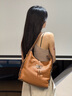 TOD'S官方2025早秋新品女士TIMELESS小號皮革單肩包斜挎包 棕色 曬單實(shí)拍圖