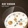 BBA 掛鐘靜音客廳柿柿如意新中式創(chuàng)意餐廳裝飾鐘表掛墻石英鐘30cm 曬單實(shí)拍圖