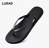 LURAD 人字拖女士平跟防滑夏季夾腳沙灘外穿EVA拖鞋 黑色 37-38 曬單實拍圖