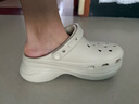 卡駱馳（crocs）小鯨魚檀健次同款洞洞鞋女鞋涼鞋拖鞋厚底涼拖 206302-2Y2 W6 曬單實(shí)拍圖