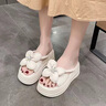 百麗踏松糕厚底拖鞋女2025新款夏季外穿仙女風(fēng)花朵網(wǎng)紅百搭時(shí)尚涼鞋女潮 黑色 37 曬單實(shí)拍圖