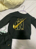 NIKE 3BRAND 耐克男女童衛(wèi)衣+褲子2件套冬季加絨保暖兒童衛(wèi)衣長褲套裝 月光藍 120 /60 【建議身高110-116cm】 曬單實拍圖