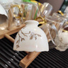 貝柚中式陶瓷功夫茶具套裝家用辦公會(huì )客輕奢泡茶壺蓋碗茶杯禮盒裝 西江月茶壺套組-復古（禮盒裝） 6頭 曬單實(shí)拍圖