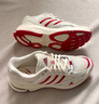 adidas「尋光者」SPIRITAIN 2.0厚底網(wǎng)面老爹鞋阿迪達斯輕運動(dòng)   奶油白/淺猩紅/金屬銀   41 曬單實(shí)拍圖