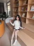 鉑吶苓法式單鞋女春夏平底低跟溫柔氣質(zhì)配裙子淺口小皮鞋一腳蹬平底鞋 法式平底單鞋【米白】 39 【適合38】 曬單實拍圖