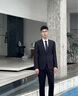 皮爾卡丹西服套裝男士三件套商務職業(yè)正裝小西裝男結(jié)婚新郎上班修身外套男 黑色(西服+西褲+襯衫) XL 曬單實拍圖