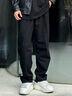 紅蜻蜓（RED DRAGONFLY）休閑褲男士秋冬厚款純棉寬松直筒百搭休閑時(shí)尚男褲長(cháng)褲子黑色2XL 曬單實(shí)拍圖