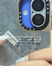 適用iphone15pro/max蘋果手機(jī)殼牛仔小眾鏡頭防摔保護(hù)套女高級感 牛仔布紋殼（簡約款） iPhone 15Pro 曬單實拍圖