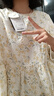 闊色（kuose）鏤空花邊蓬蓬上衣襯衣女2025春季新款正肩花襯衫娃娃衫小衫秋 花色 L 曬單實拍圖