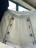 UR2025春季新款女裝波嬉風(fēng)松緊腰花型刺繡短褲UYL650018 米白 (偏短) M 曬單實(shí)拍圖
