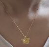 中銀億金花絲蝴蝶黃金項(xiàng)鏈女古法足金吊墜掛墜生日中秋節(jié)禮物送女友老婆 古法花絲蝴蝶吊墜+足金鏈-活動(dòng)款【金重約5.2g】 曬單實(shí)拍圖