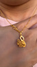 中國黃金（CHINA GOLD）天鵝黃金項鏈女足金吊墜七夕情人節(jié)禮物送女友實用走心老婆結(jié)婚紀 【此生不渝】足金天鵝吊墜 贈銀鏈/京速達 曬單實拍圖