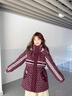 鴨鴨中長(zhǎng)款羽絨服女士2025年冬季新款時(shí)尚保暖韓版收腰顯瘦派克服外套 黑色 M 曬單實(shí)拍圖