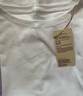 無印良品（MUJI）女式 天竺編織 法國袖T恤 短袖上衣女款內(nèi)搭25年夏季女裝BB2RKA5S 白色 M （160/84A） 曬單實拍圖