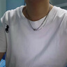 花有心柿銀色轉(zhuǎn)運(yùn)環(huán)鈦鋼項(xiàng)鏈配飾女款雙層蛇骨鏈吊墜項(xiàng)鏈輕奢小眾頸鏈飾品 兩個(gè)轉(zhuǎn)運(yùn)環(huán)雙層蛇骨項(xiàng)鏈【銀色】 曬單實(shí)拍圖