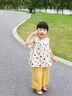 史努比女童連衣裙夏季2025新款洋氣兒童童裝碎花裙子女孩夏裝時(shí)髦公主裙 黃色 120 建議身高111-120cm 曬單實(shí)拍圖