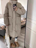 俞兆林羽絨棉服女外套冬新款2025小個子中長款寬松韓版oversize面包服女 深卡其布色 M 【建議100斤內(nèi)】 曬單實拍圖
