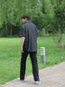 杉努（SHANNU）短袖襯衫男2025夏季冰絲黑色休閑襯衣垂感寬松春新款商務(wù)上衣服潮 黑色 【短袖】CY45 XL 【建議140-155斤】 曬單實拍圖