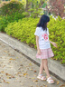 班尼路童裝女童裙子夏季兒童半身裙2025年新款洋氣學(xué)院風(fēng)短裙JK百褶裙 粉 BNL粉心兔寶寶QS 140 曬單實拍圖