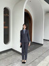 伊婭莎商務(wù)西裝套裝男女職業(yè)裝面試兩扣西服氣質(zhì)經(jīng)理白領(lǐng)正裝銷售工作服 (女)灰色西裝+西褲 L 曬單實(shí)拍圖